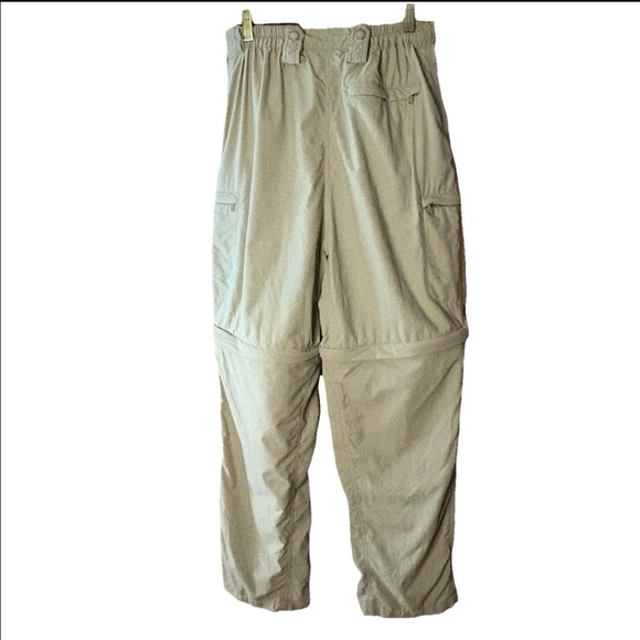 L.L. Bean Traveler Cargo Convertible Khaki Hiking Pants Size 10 - Picture 2 of 11